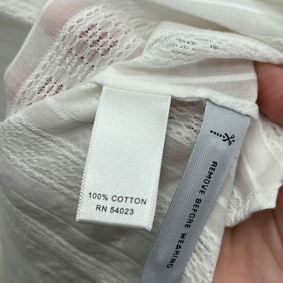 Banana Republic Women's Button Down Shirt Top Long Sleeve Blouse Cream Large - Picture 7 of 10